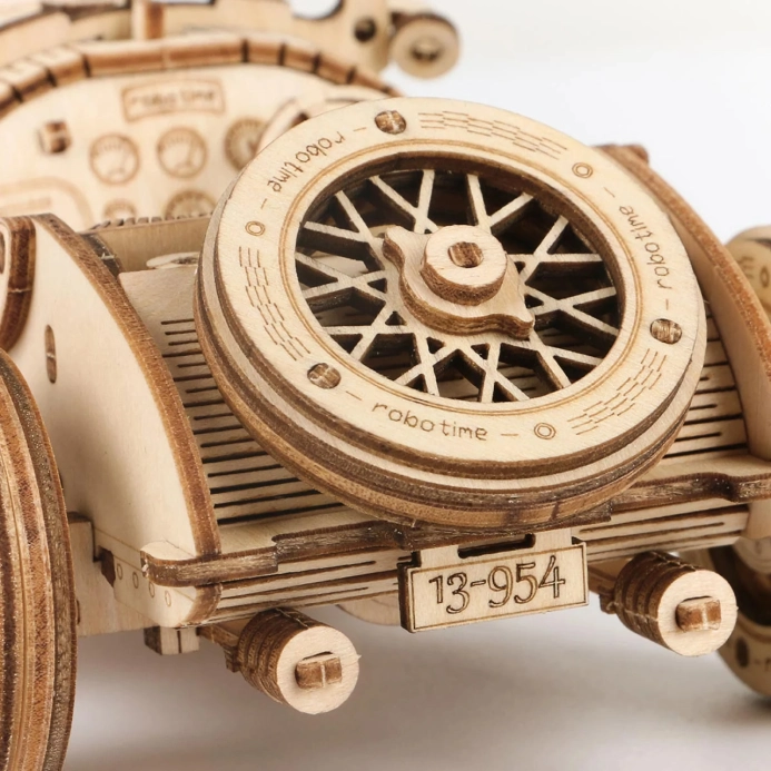 RoboTime dřevěné 3D puzzle Závodní auto