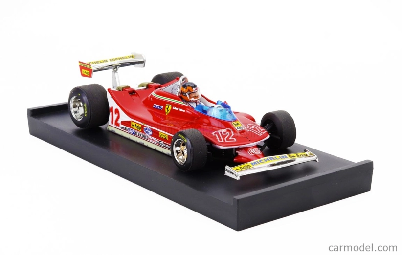 Brumm Ferrari F1 312t4 N 12 2nd Gp French Gp 1979 Gilles Villeneuve - With Driver Figure 1:43 Red