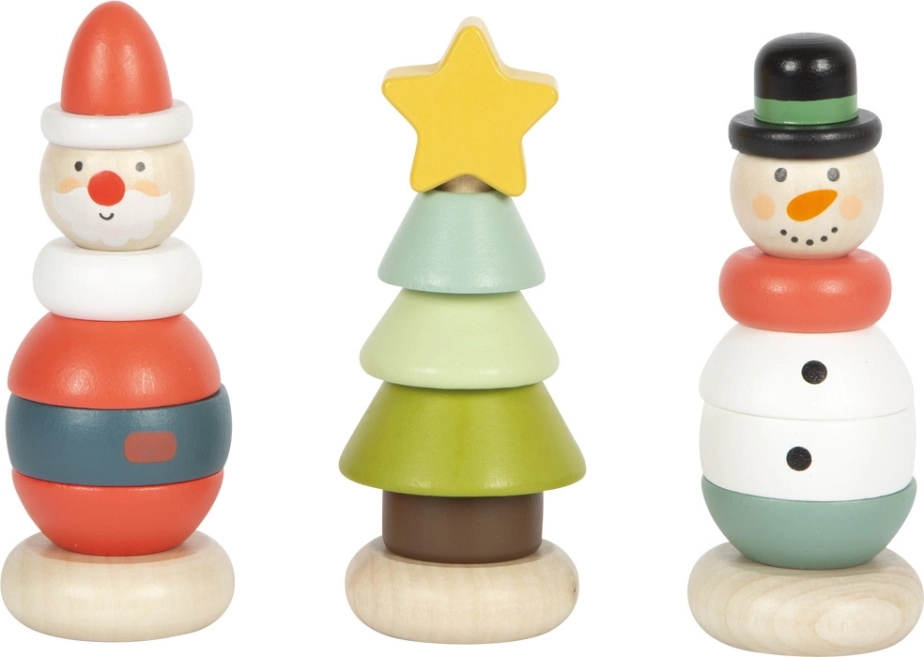 small foot Dřevěná vánoční nasazovací figurka 1 ks