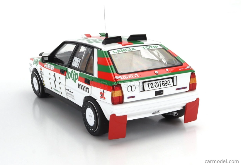 Kyosho Lancia Delta Hf Integrale 4wd (night Version) Team Lancia Totip N 1 Winner Rally Targa Florio 1987 Dario Cerrato - Giuseppe Cerri 1:18 Bílá Červená Zelená
