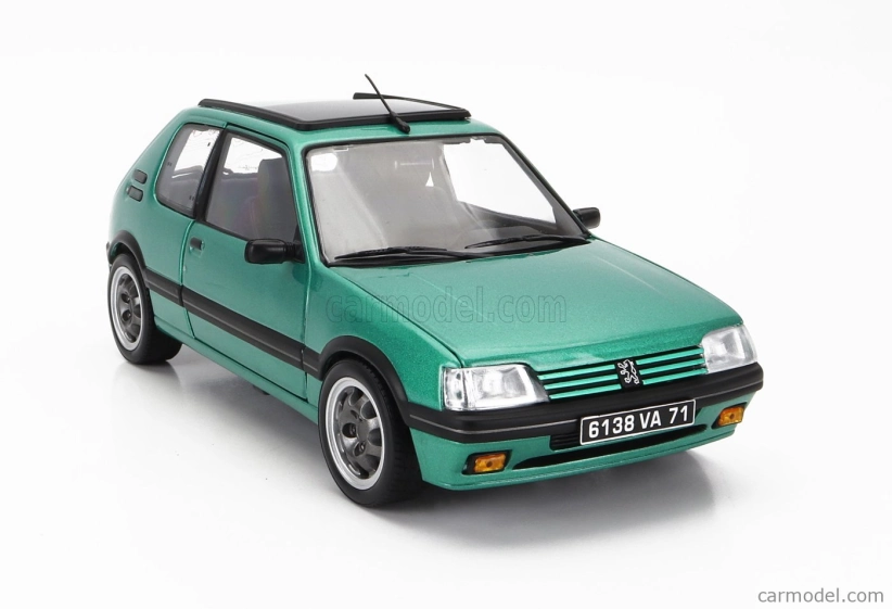 Norev Peugeot 205 1.9 Gti Griffe so strešným oknom 1991 1:18 Zelená