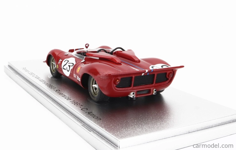 Kess-model Ferrari 350 P4 Spider Can-am S/n0860 N 23 Riverside Race 1967 C.amon 1:43 Red