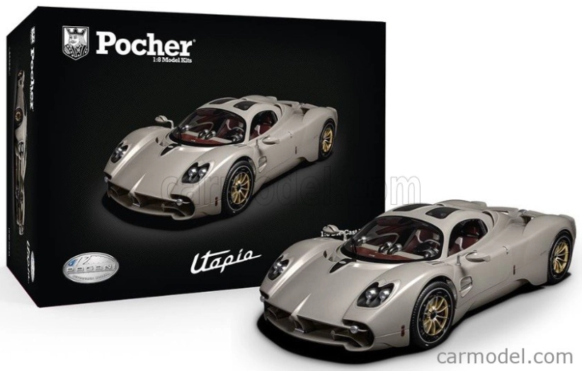 Pocher Pagani Utopia Coupe 2023 1:8 Grigio Rinascimento - svetlosivá
