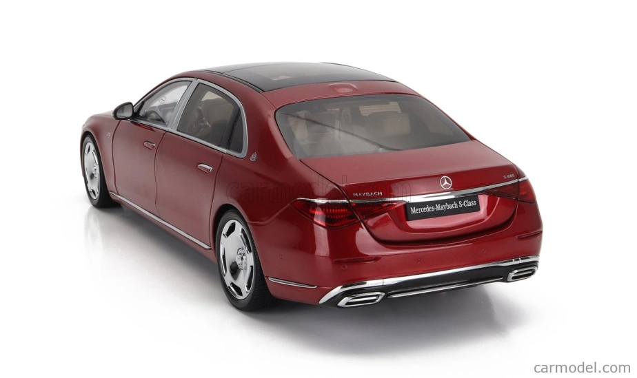 Almost-real Mercedes benz S-class S600 V12 Biturbo Maybach 2021 1:18 Red