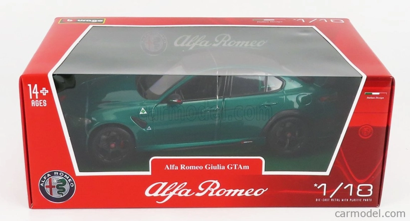 Bburago Alfa Romeo Giulia Gtam 2020 1:18 Verde Montreal – Green Met