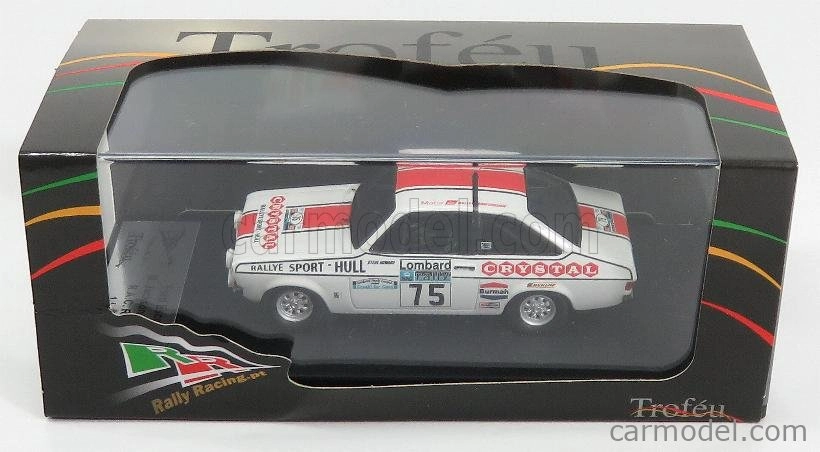 Trofeu Ford england Escort Mkii N 75 Rac Rally 1977 M.jackson - S.howard 1:43 Bílá Červená