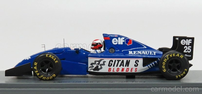 Spark-model Ligier F1 Js39b N 25 Europe Gp 1994 Johnny Herbert 1:43 Modrá biela