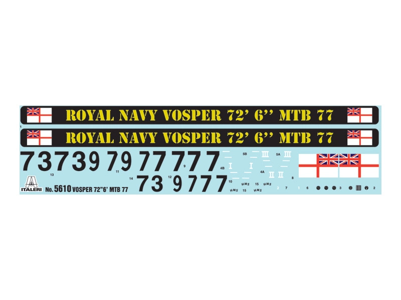 Loď Italeri VOSPER 726 MTB 77 (1:35)
