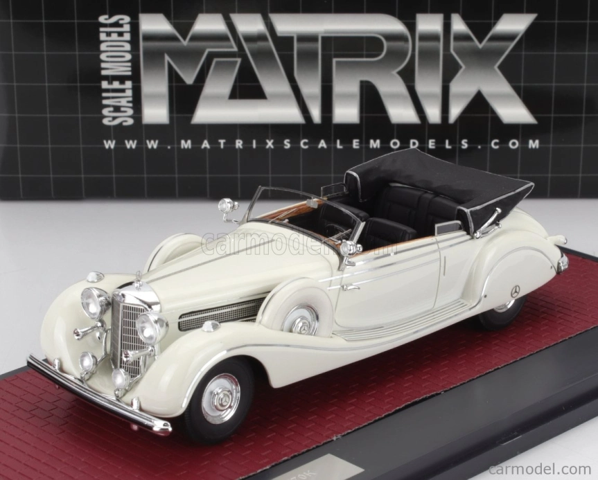 Matrix scale models Mercedes benz 770k (w150) Cabriolet Open 1939 1:43 Bílá