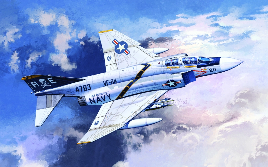 Academy McDonnell F-4J VF-84 Jolly ROgers (1:48)