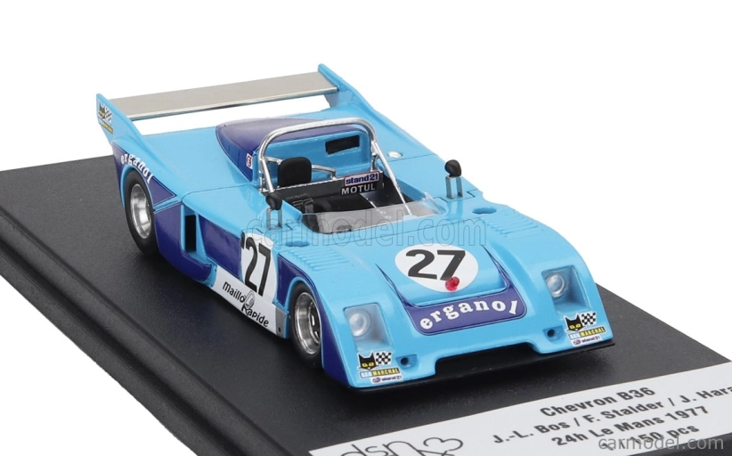 Trofeu Chevron B36 Spider Team Societe Racing N 27 24h Le Mans 1977 Jean Louis Bos - Fred Stalder - Jacky Heran 1:43