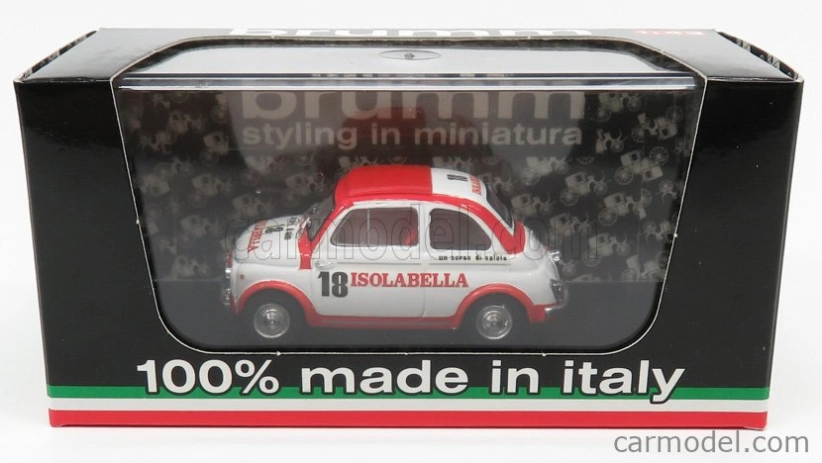 Brumm Fiat Nuova 500d - Amaro Isolabella 1960 1:43 Bielo-červená