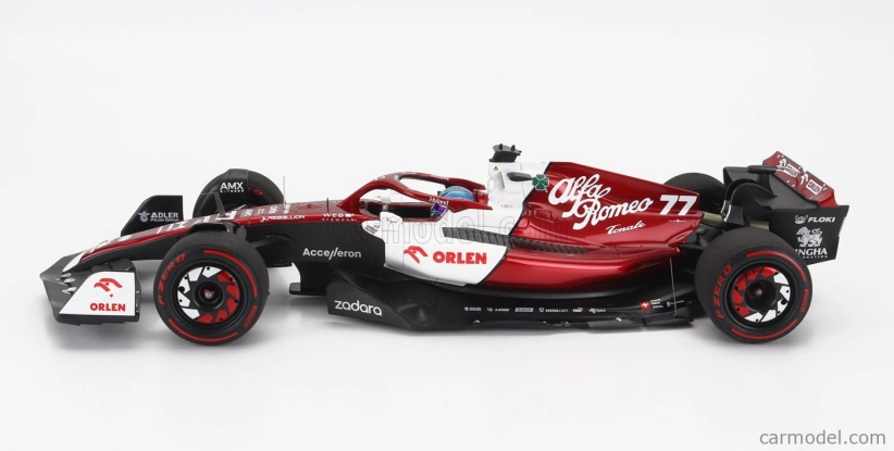 Minichamps Alfa romeo F1 C42 Team Orlen Racing N 77 6. GP Bahrajnu 2022 Valtteri Bottas 1:18 Biela červená met.