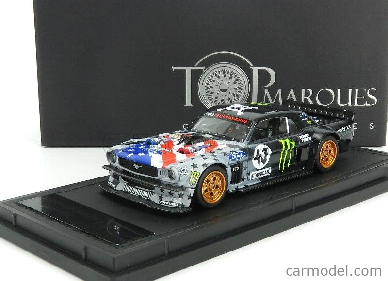 Topmarques Ford usa Mustang 1965 Hoonigan V2 N 43 Pikes Peak 2018 Ken Block 1:43 Bielo-sivá čierna