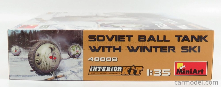 Miniart Tank Sovietsky guľový tank so zimnými lyžami 1:35 /