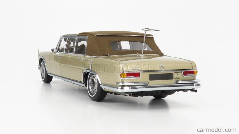 Cmc Mercedes benz S-class 600 Pullman (w100) Landaulet Soft-top Semiconvertible 1972 1:18 Gold Met