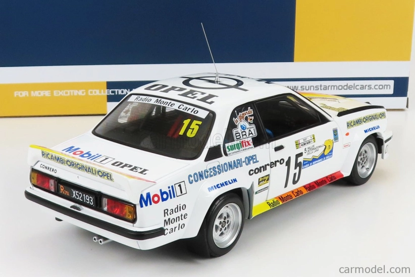 Sun-star Opel Ascona 400 (night Version) N 15 Winner Rally Internazionale Della Lana 1982 M.biasion - Rudy 1:18 Bílá