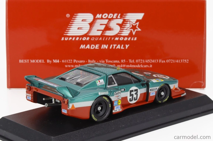 Best-model Lancia Beta Montecarlo Turbo Team Lancia Corse N 53 24h Le Mans 1980 Carlo Facetti - Martino Finotto 1:43 Zelená Červená
