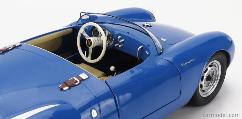 Porsche 550a Spider 1956 v mierke 1:12 modrá