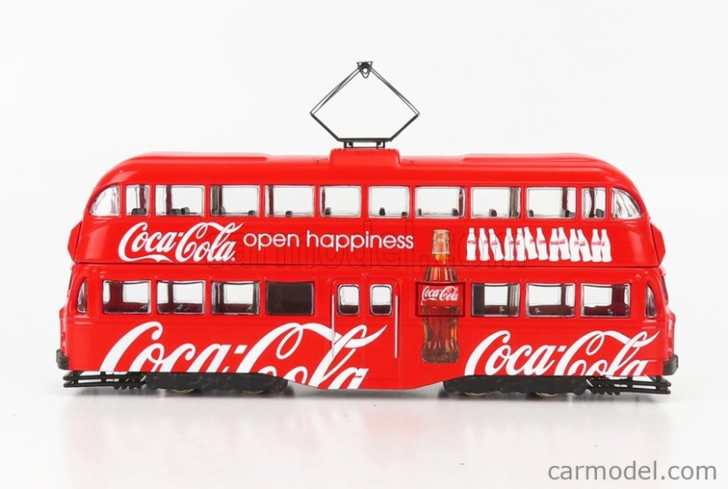 Corgi Blackpool Decker Double Tram Bus Coca-cola Open Happiness 1934 1:76 červená biela