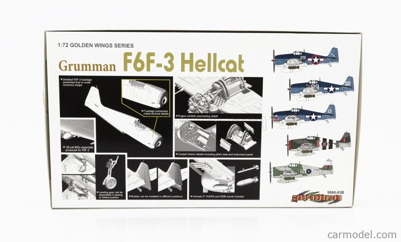 Dragon armor Grumman F6f-3 Hellcat Military Airplane 1946 1:72 /