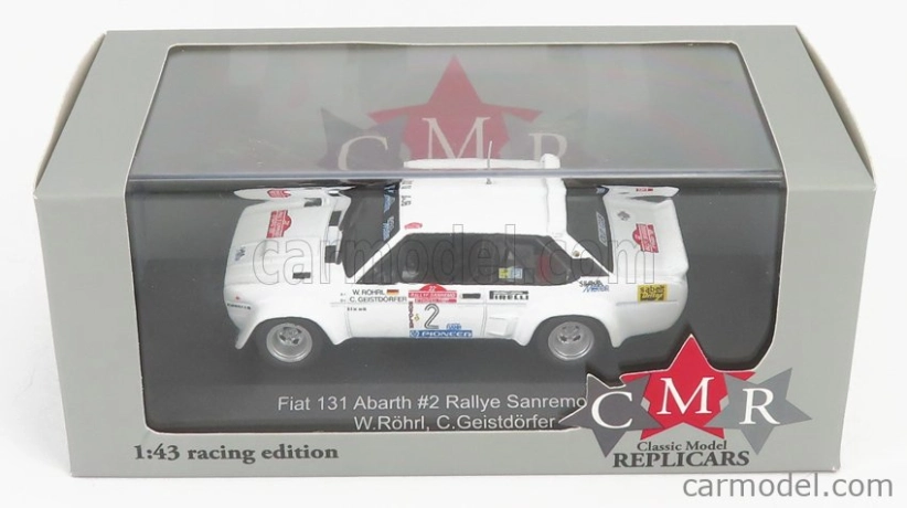 Cmr Fiat 131 Abarth N 2 Rally Sanremo 1980 W.rohrl - C.geistdorfer 1:43 Bílá