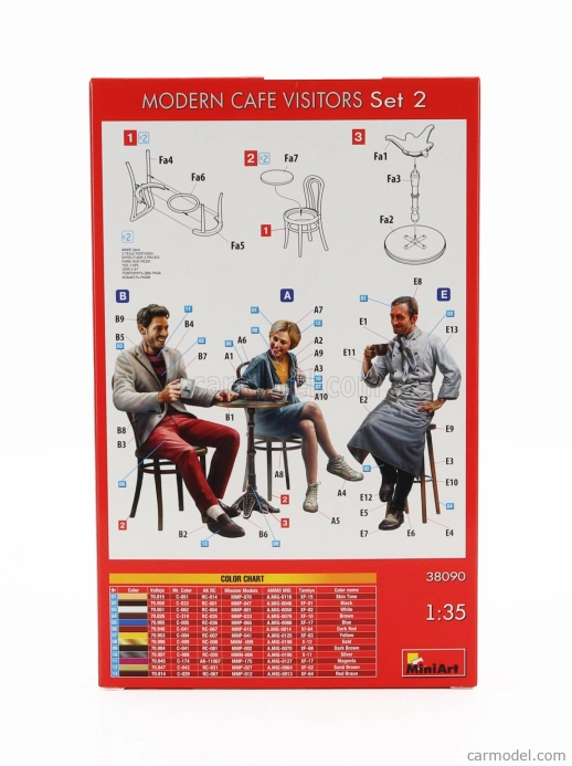 Miniart Accessories Modern Cafe Visitors Figures - Set1 1:35 /