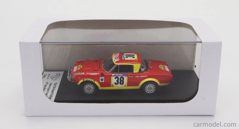 Trofeu Fiat 124 Abarth Rally (nočná verzia) N 38 Rally East African Safari 1974 R.ulyate - I.smith 1:43 Červeno-žltá