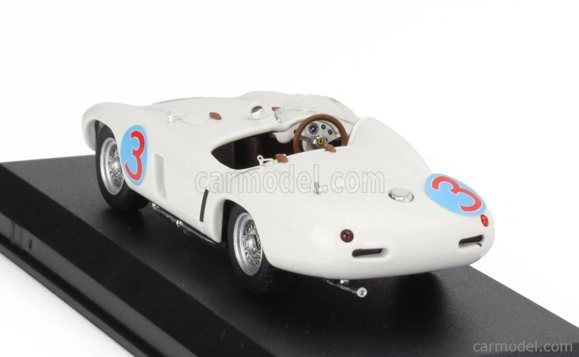 Umelecký model Ferrari 750 Monza Spider S/n.0498 N 3 Winner Road America Elkhart Lake 1955 Phil Hill 1:43 Biela