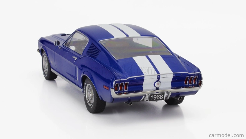 Kk-scale Ford usa Mustang Gt Fastback Coupe 1968 1:18 Blue White
