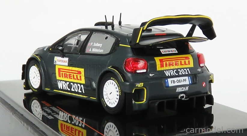 Ixo-models Citroen C3 Wrc N 20 Rally Sardegna Taliansko 2020 P.solberg - A.mikkelsen 1:43 Matt Black