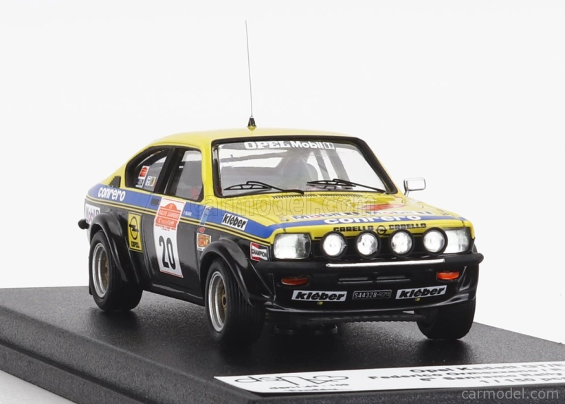 Trofeu Opel Kadett Gt/e (night Version) N 20 Rally Sanremo 1977 F.ormezzano - R.meiohas 1:43 Žlutá Černá
