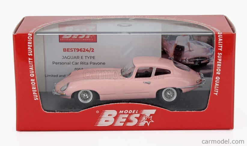 Best-model Jaguar E-type Coupe 1961 - Personal Car Rita Pavone 1:43 Pink