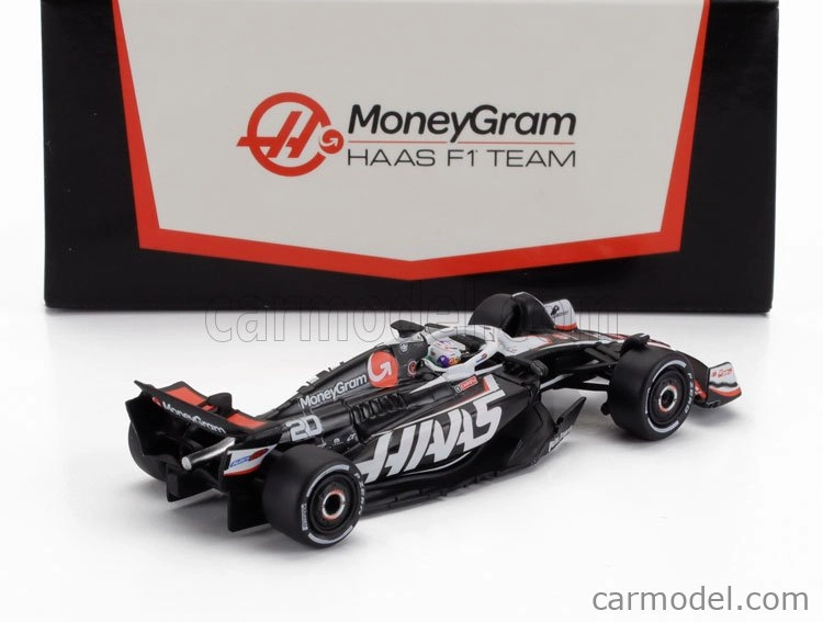 Spark-model Haas F1 Fw24 Team Moneygram Haas N 20 Season 2024 Kevin Magnussen 1:64 Černá Bílá