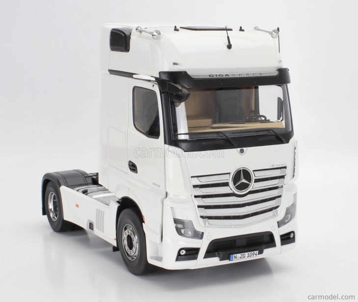 Nzg Mercedes benz Actros L 1863 Gigaspace 4x2 Tractor Truck 2-assi 2023 1:18 Bílá