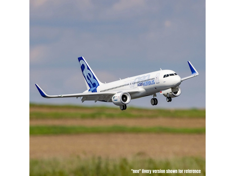 RC letadlo E-flite Airbus A320neo EDF AS3X+ SAFE Select BNF Basic, bílá
