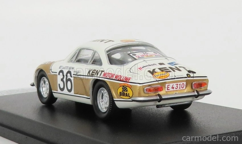 Trofeu Renault Alpine A110 N 36 Rally Ypres 1972 F.vandecaveye - W.plas 1:43 Bílé Zlato