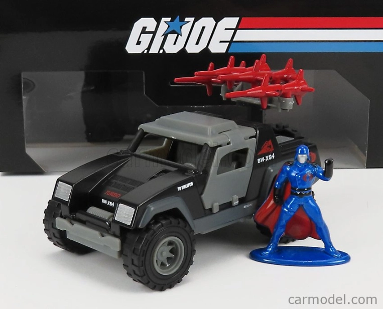 Jada Jeep Commander 1996 With G.i.joe Figure 1:32 Šedá Černá