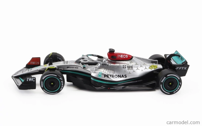 Bburago Mercedes gp Set F1 4x W14 Team Mercedes-amg Petronas Formula One N 44 Season 2023 Lewis Hamilton - N 63 Season 2023 George Russell - W13 N 44 Season 2022 Lewis Hamilton – W12 N 44 Season 2021 Lewis Hamilton 1:43 matná čierna strieborná