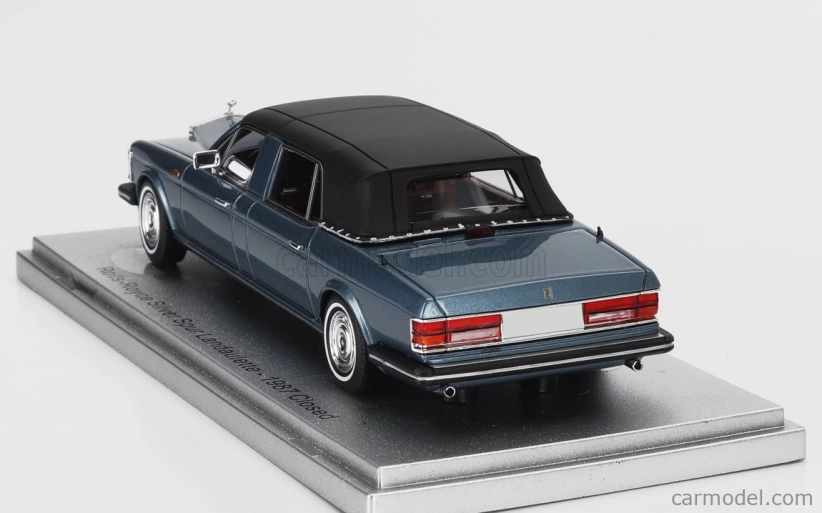 Kess-model Rolls royce Silver Spur Landaulette Semicovertible Closed 1987 1:43 Blue Met Black
