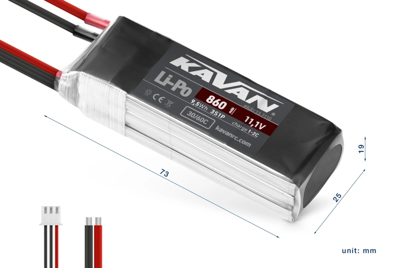 KAVAN Li-Po 860mAh/11,1V 30/60C Air pack