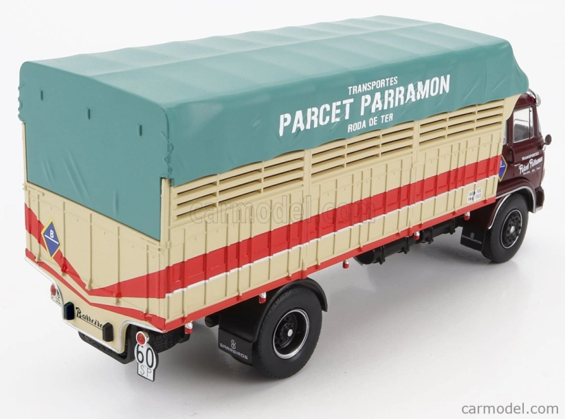Edicola Barreiros Super Azor Truck Telonato Parcet Parramon Transports 2-assi 1967 1:43 Brown Cream