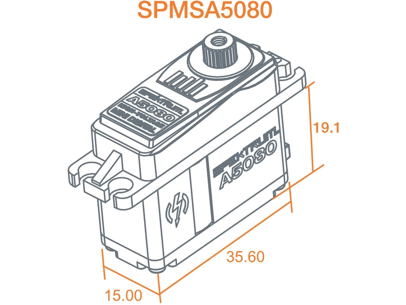 Spektrum servo A5080 9,4 kg.cm 0,094s/60° MT/HS Min