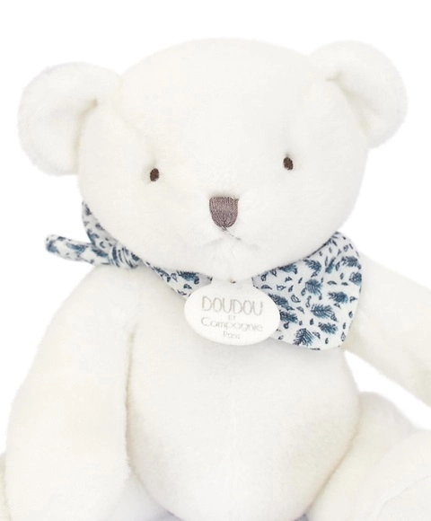 Doudou Plyšový medvídek bílý 25 cm