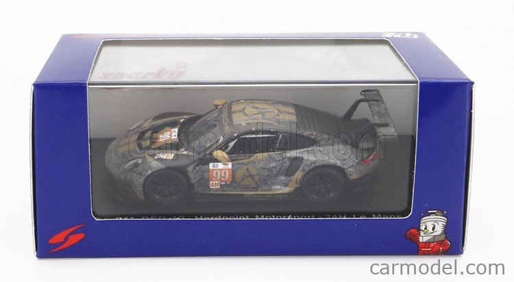 Spark-model Porsche 911 991 Rsr-19 4.2l Team Hardpoint Motorsport N 99 24h Le Mans 2022 A.haryanto - A.picariello - M.rump 1:64 Black