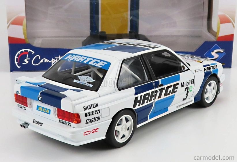 Solido BMW radu 3 (e30) Gr.a N 3 Rally Deutchland 1990 1:18 Biela 2 tóny Modrá
