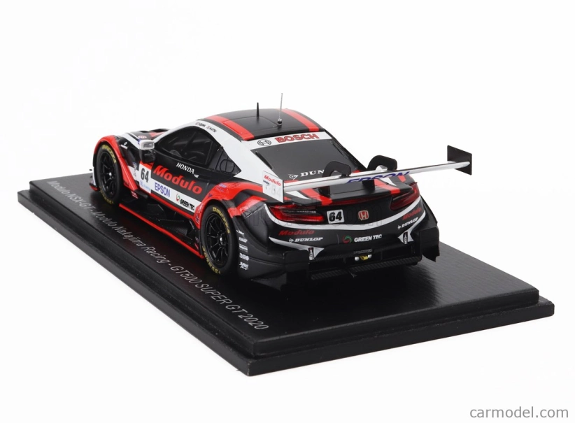 Spark-model Honda Nsx-gt Team Modulo Nakajima Racing N 64 Gt500 Trieda Super Gt 2020 Takuya Izawa - Hiroki Otsu 1:43 Čierna biela červená
