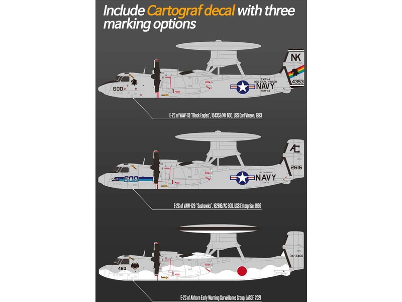 Academy Grumman E-2C USN VAW-113 Black Eagles (1:144)