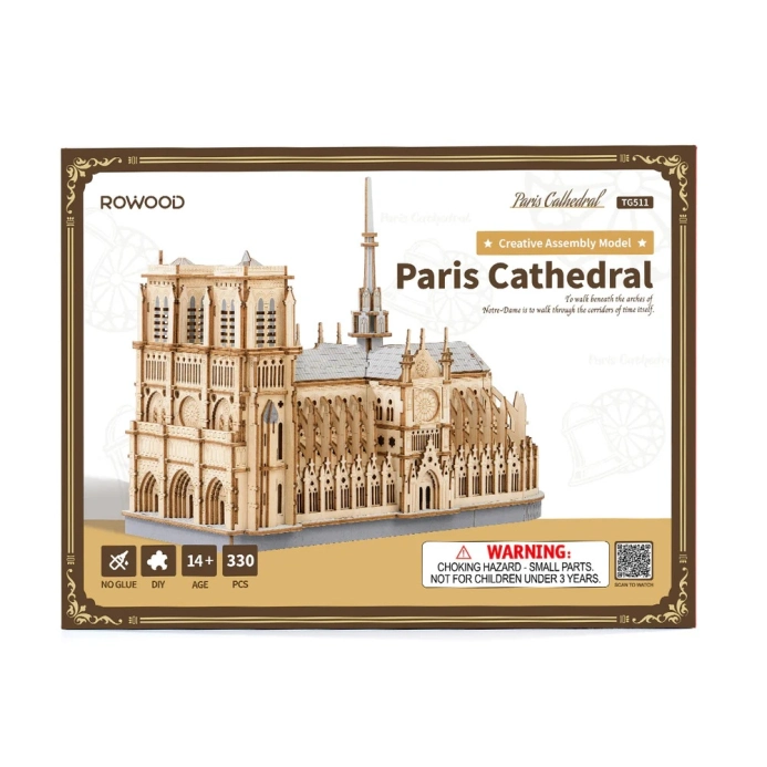 RoboTime 3D dřevěná skládačka Pařížská katedrála Notre-Dame