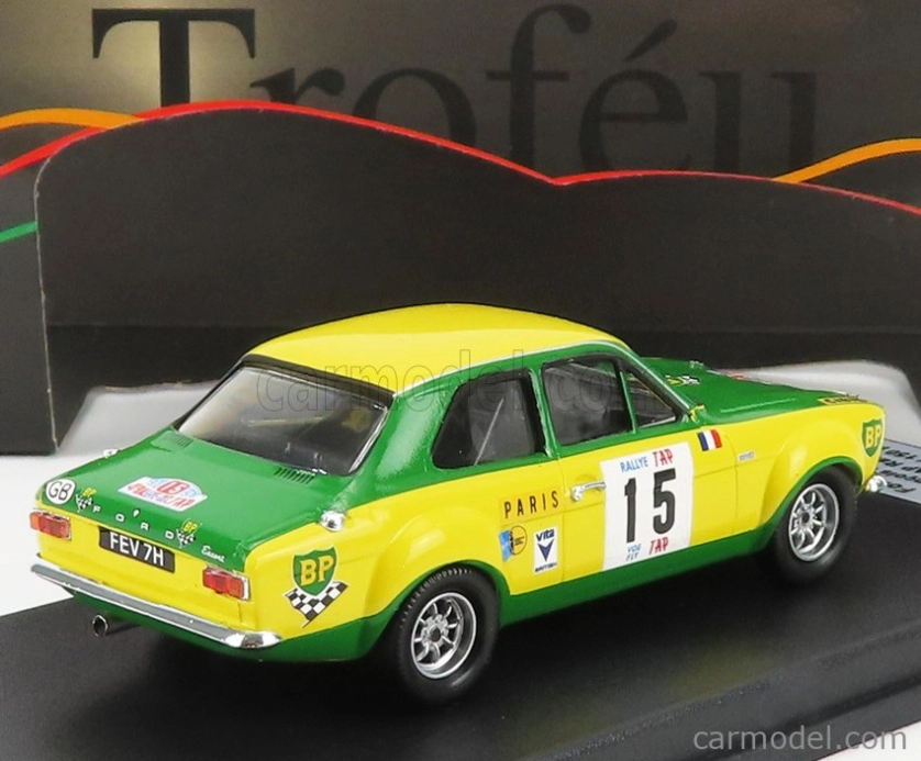 Trofeu Ford england Escort Mki N 15 Rally Tap 1970 J.f.piot - F.murac 1:43 Žlutá Zelená